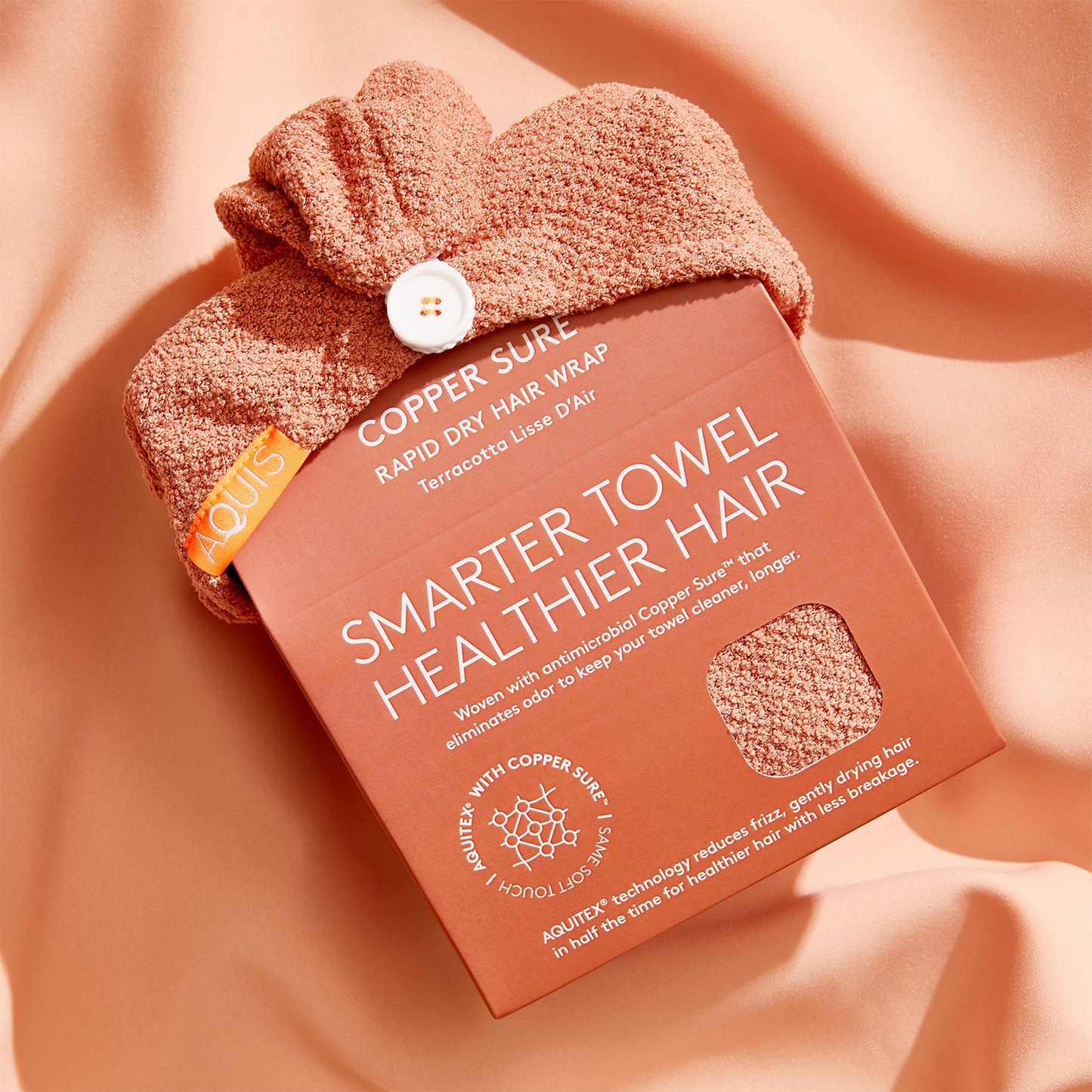 Aquis Anti-Microbial Rapid Turban - Copper